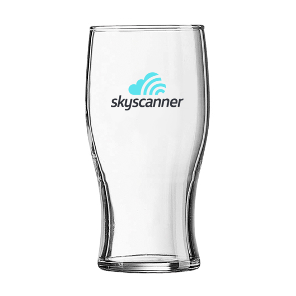 Branded tulip pint glass