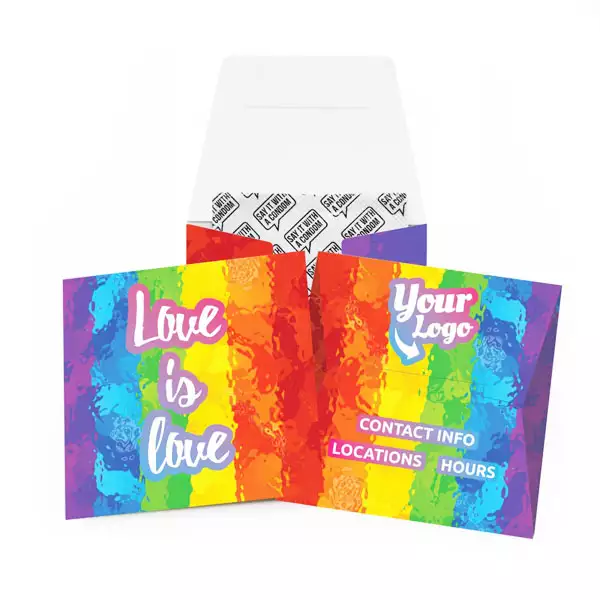 logo printed pride condoms