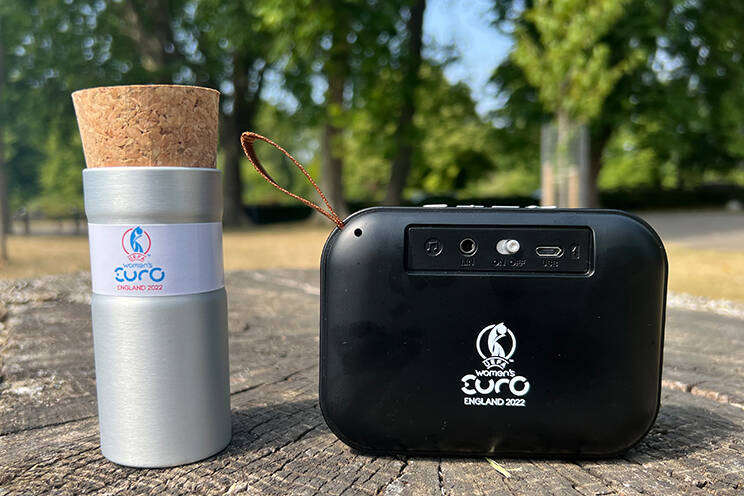 UEFA Women's Euros Volunteer Gifts: Logo Branded Speakers & Desktop Garden