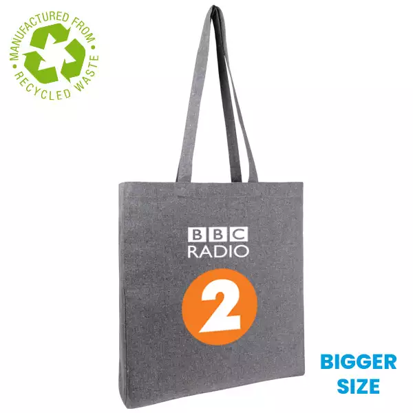 Branded Large Recycled Cotton tote Bag