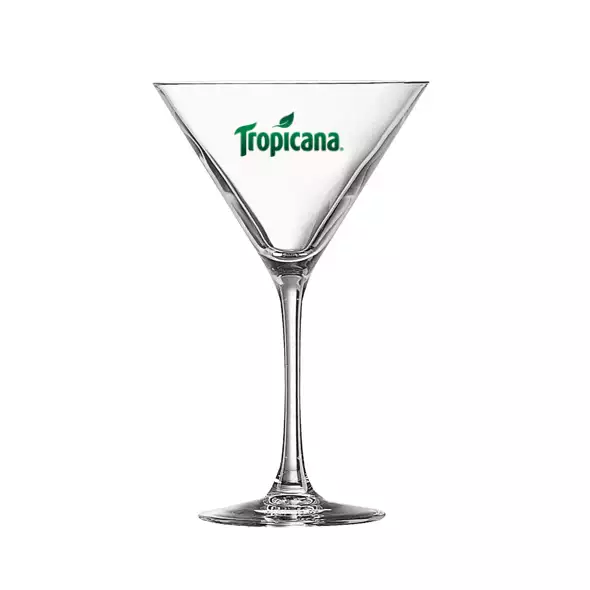 branded cocktail glass