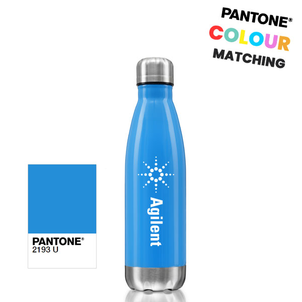 pantone stainless steel water bottle with logo 'Pantone® colour matching'