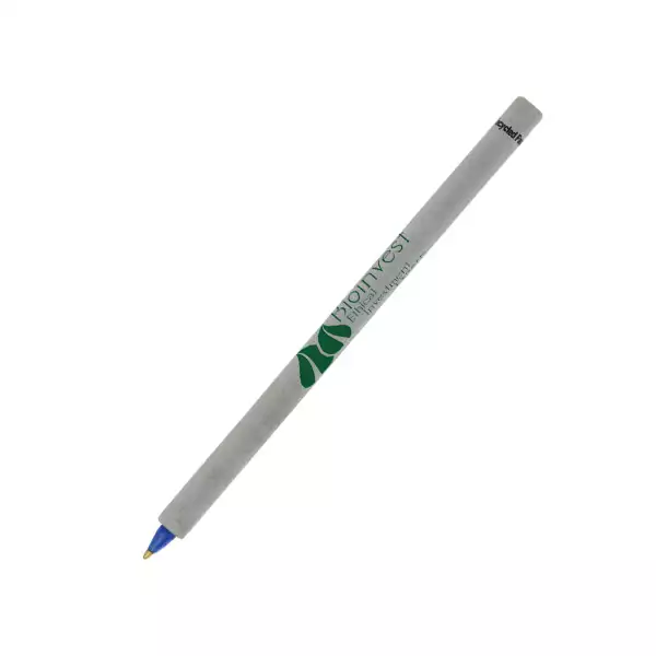 eco branded pen made with recycled paper