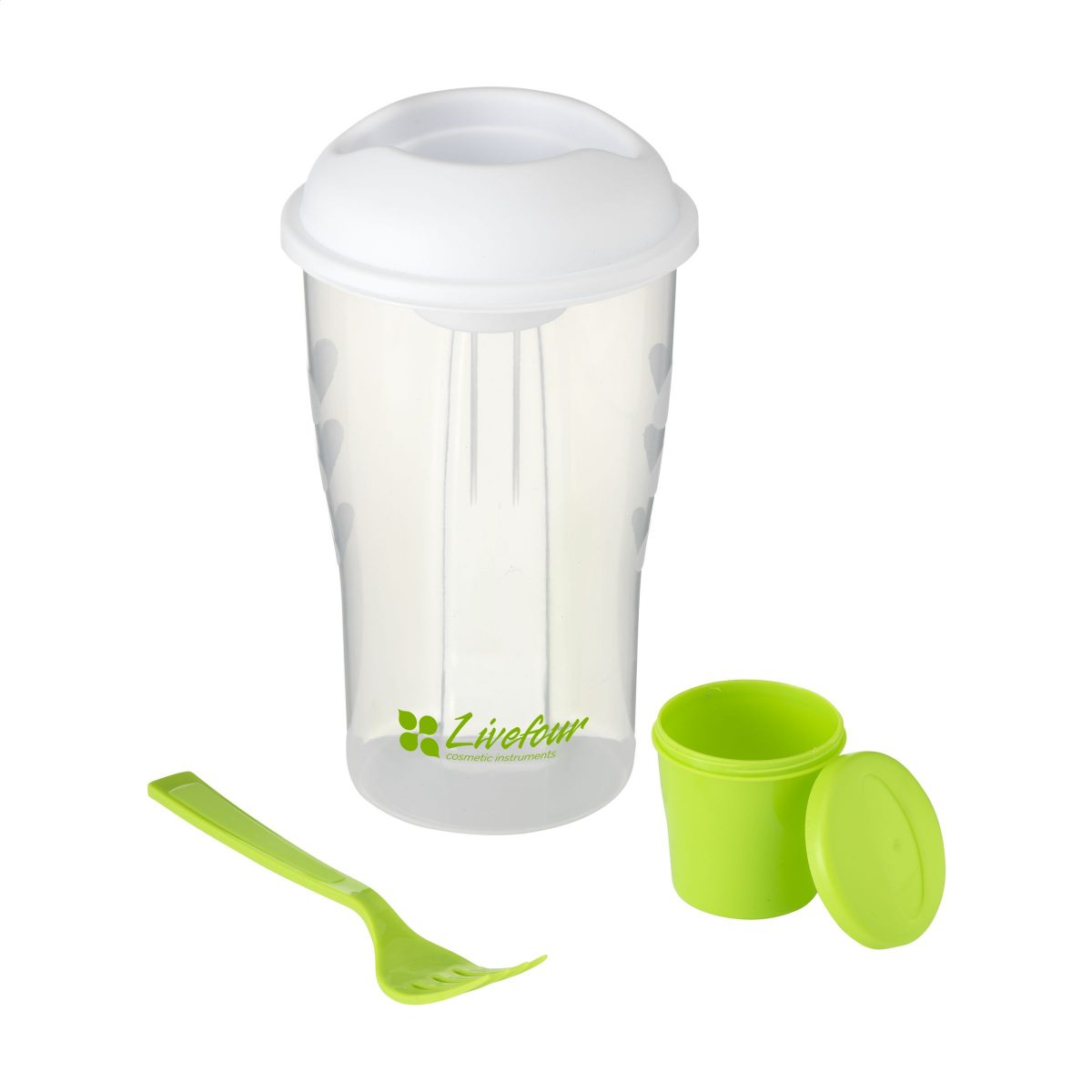 Branded Salad Shaker With Fork