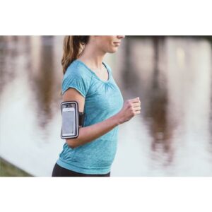 Lady Running with Promotional Sports Armband