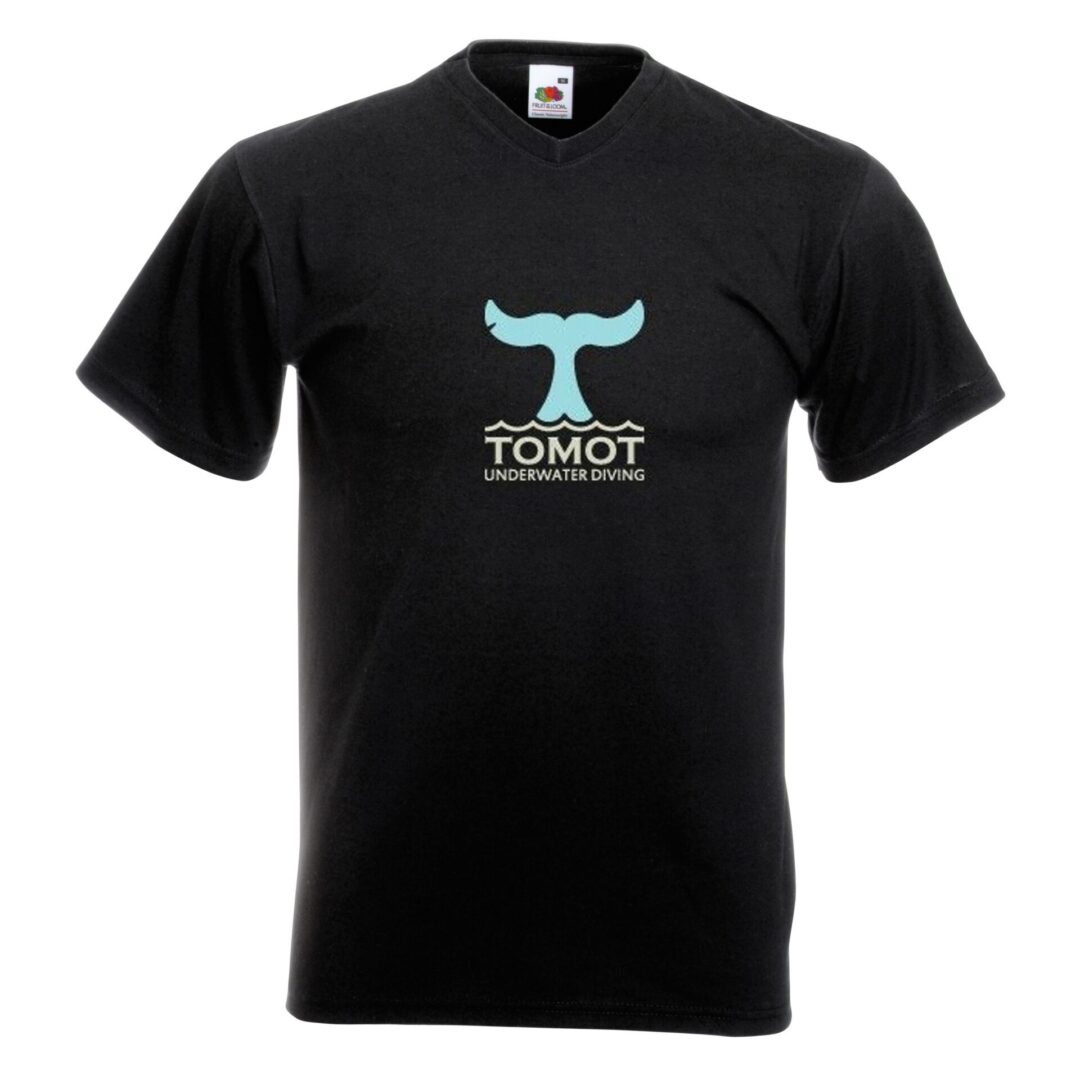 V-neck Promotional T-Shirt printed with logo