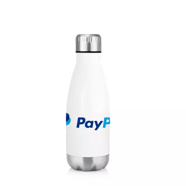 white Branded Stainless Steel Bottle 350