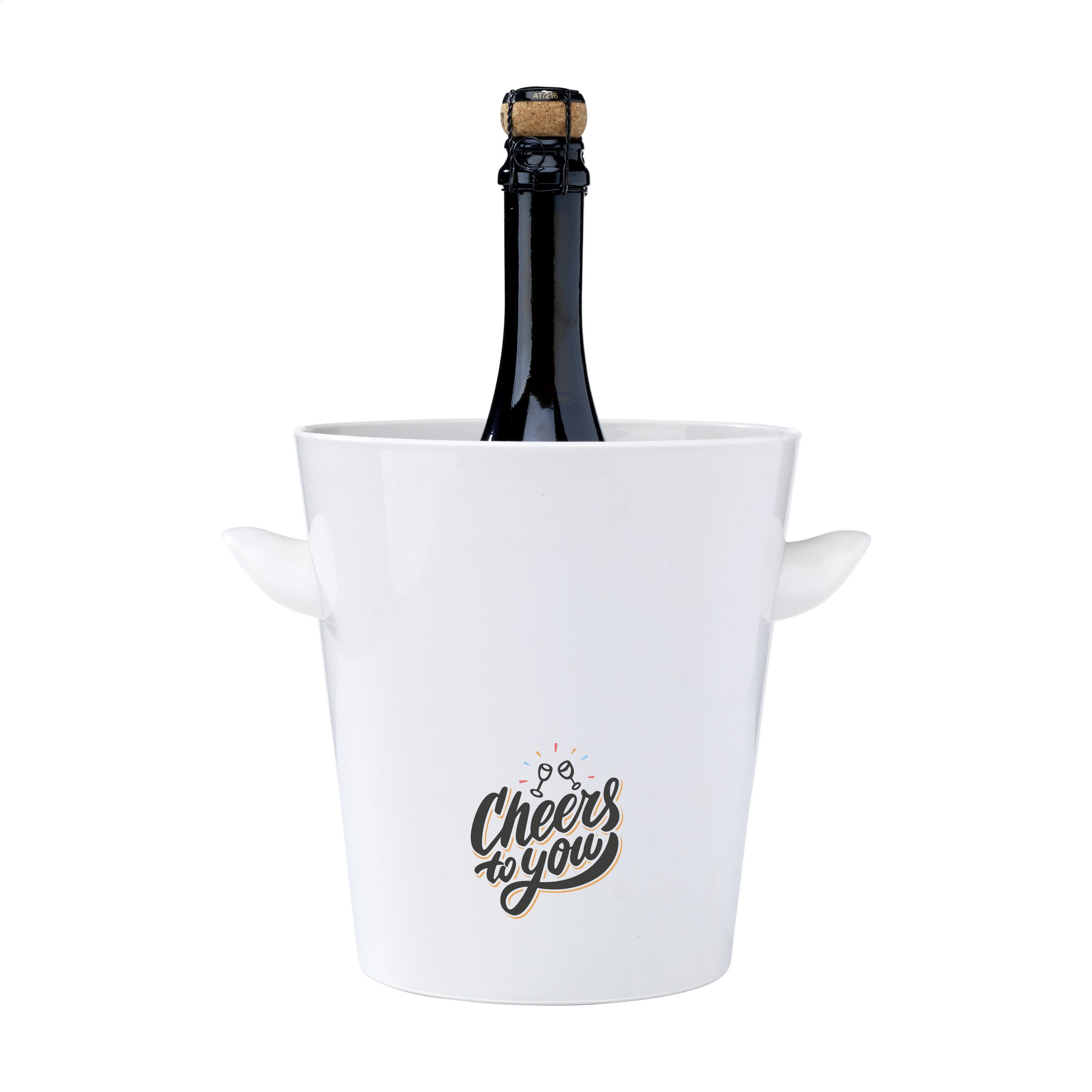 Branded Ice Bucket with Champagne Bottle