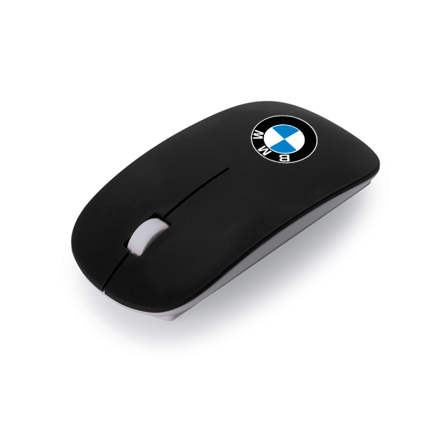 Promotional Gadget- Branded Wireless Mouse, black with company logo