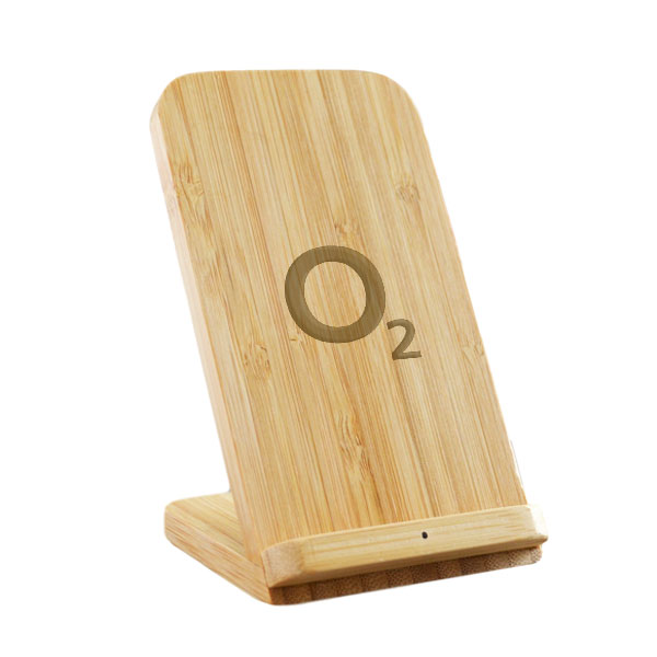 Logo Engraved Wooden Wireless Branded Phone Stand