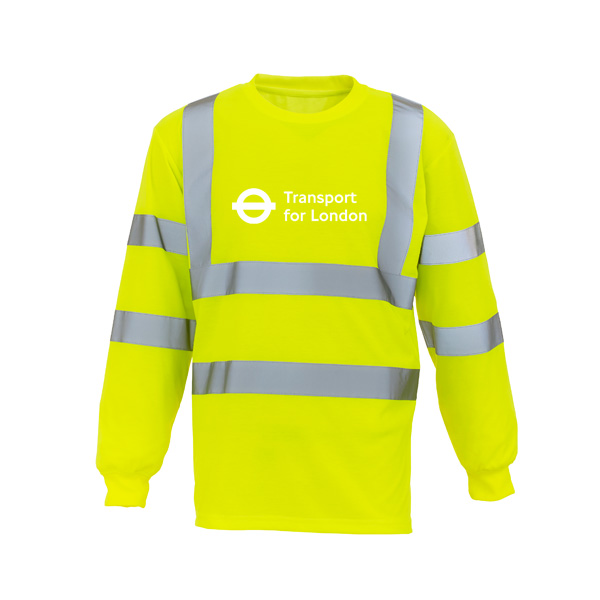 Branded Workwear Hi-Vis Long Sleeve T-Shirt
