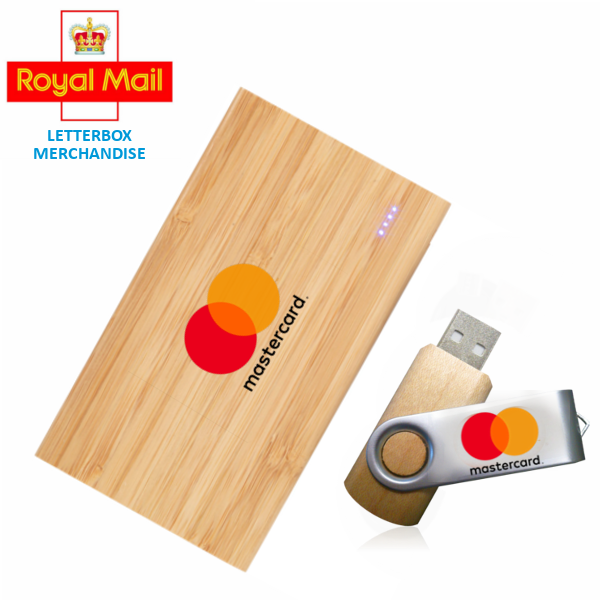 Branded Bamboo Letterbox Tech Gift Set