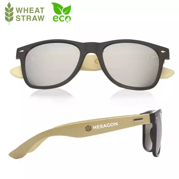 wheat straw branded sunglasses