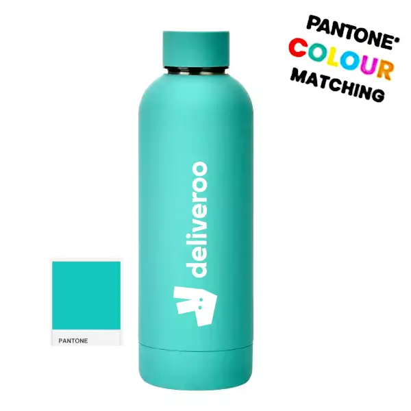 Logo Branded pantone matched stainless steel water bottle 'Pantone® colour matching'
