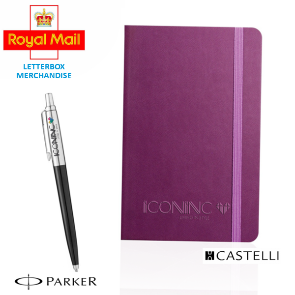 Parker Pen Corporate Letterbox Gift with Branded Notebook & Pen